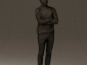 man in sweater skull camo 0692 3d print ready 3D Print Model