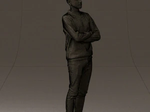 man in sweater skull camo 0692 3d print ready 3D Print Model