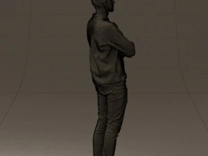 man in sweater skull camo 0692 3d print ready 3D Print Model