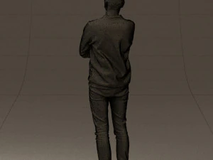 man in sweater skull camo 0692 3d print ready 3D Print Model