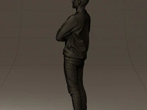 man in sweater skull camo 0692 3d print ready 3D Print Model