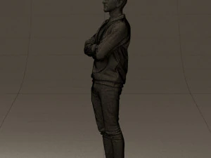 man in sweater skull camo 0692 3d print ready 3D Print Model