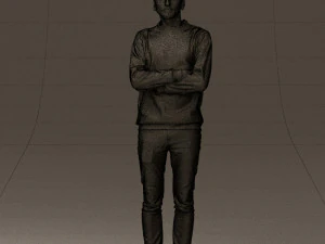 man in sweater skull camo 0692 3d print ready 3D Print Model