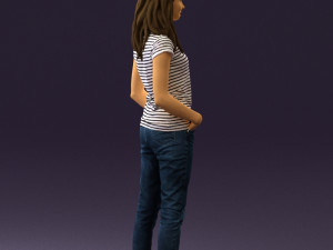woman instripped shirt jeans 0605 3d print ready Modelo de impresión 3D
