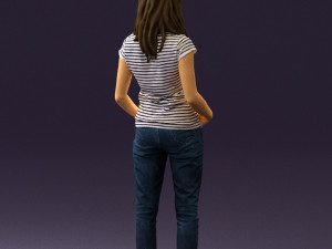 woman instripped shirt jeans 0605 3d print ready Modelo de impresión 3D