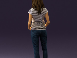 woman instripped shirt jeans 0605 3d print ready Modelo de impresión 3D