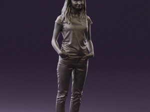 woman instripped shirt jeans 0605 3d print ready Modelo de impresión 3D