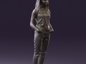 woman instripped shirt jeans 0605 3d print ready Modelo de impresión 3D