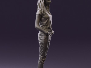 woman instripped shirt jeans 0605 3d print ready Modelo de impresión 3D