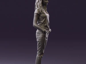 woman instripped shirt jeans 0605 3d print ready 3D Print Model