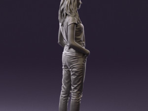 woman instripped shirt jeans 0605 3d print ready Modelo de impresión 3D