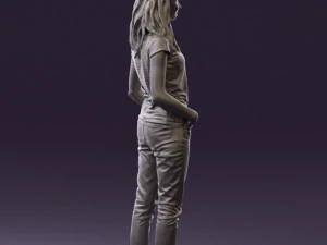 woman instripped shirt jeans 0605 3d print ready 3D Print Model