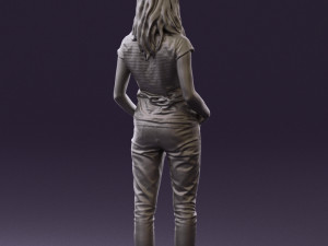 woman instripped shirt jeans 0605 3d print ready Modelo de impresión 3D