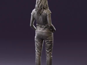 woman instripped shirt jeans 0605 3d print ready 3D Print Model