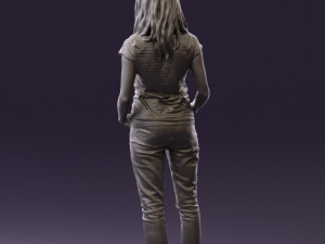 woman instripped shirt jeans 0605 3d print ready Modelo de impresión 3D