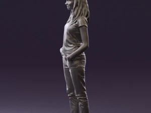 woman instripped shirt jeans 0605 3d print ready 3D Print Model