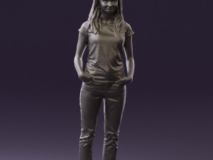 woman instripped shirt jeans 0605 3d print ready Modelo de impresión 3D