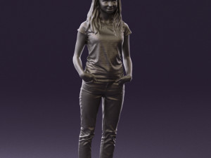 woman instripped shirt jeans 0605 3d print ready Modelo de impresión 3D