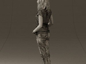 woman instripped shirt jeans 0605 3d print ready Modelo de impresión 3D