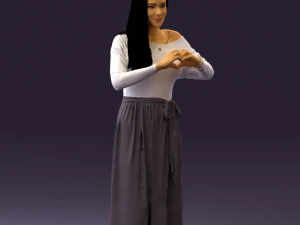 마음을 보여주는 여자 0606 3D 모델