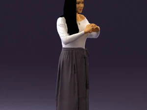 마음을 보여주는 여자 0606 3D 모델