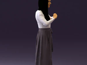 마음을 보여주는 여자 0606 3D 모델