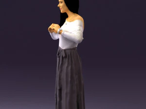 마음을 보여주는 여자 0606 3D 모델