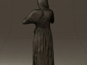 마음을 보여주는 여자 0606 3D 모델