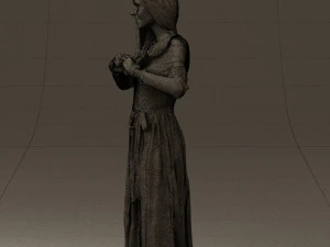 마음을 보여주는 여자 0606 3D 모델