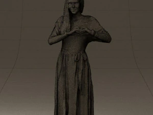 마음을 보여주는 여자 0606 3D 모델