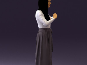 woman showing the heart 0606 3d print ready Modelo de Impressão 3D