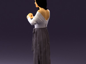 woman showing the heart 0606 3d print ready Modelo de Impressão 3D