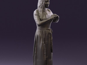 woman showing the heart 0606 3d print ready Modelo de Impressão 3D