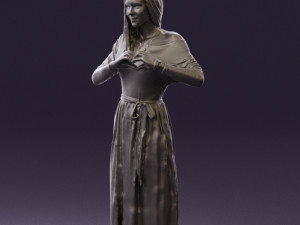 woman showing the heart 0606 3d print ready Modelo de Impressão 3D