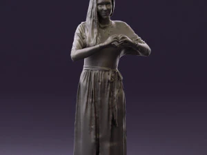 woman showing the heart 0606 3d print ready 3D Print Model