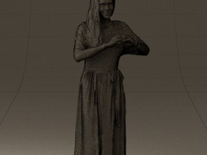 woman showing the heart 0606 3d print ready Modelo de Impressão 3D