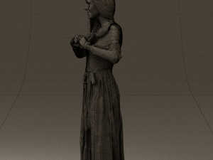 woman showing the heart 0606 3d print ready Modelo de Impressão 3D