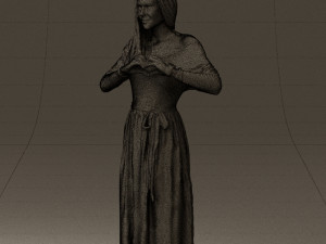 woman showing the heart 0606 3d print ready Modelo de Impressão 3D
