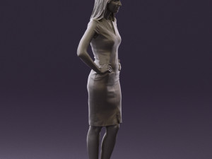 woman in orange dress 0607 3d print ready 3D 프린트 모델