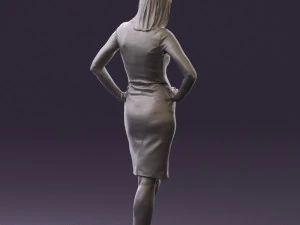 woman in orange dress 0607 3d print ready 3D Print Model