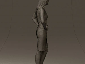 woman in orange dress 0607 3d print ready 3D Print Model