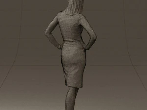 woman in orange dress 0607 3d print ready 3D Print Model