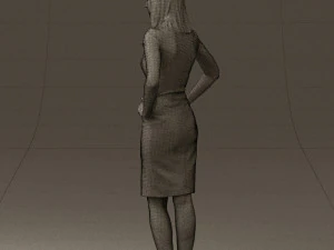 woman in orange dress 0607 3d print ready 3D Print Model