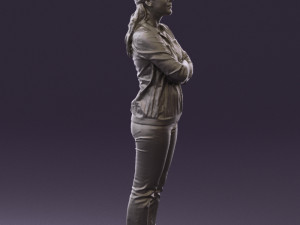 woman in plaid tshirt 0608 Modèle 3D