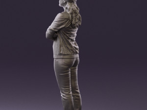woman in plaid tshirt 0608 Modèle 3D