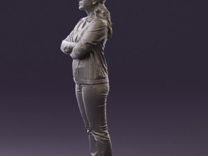 woman in plaid tshirt 0608 Modèle 3D