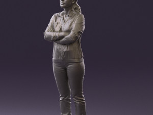 woman in plaid tshirt 0608 Modèle 3D