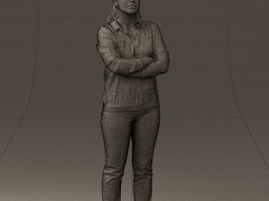 woman in plaid tshirt 0608 Modèle 3D