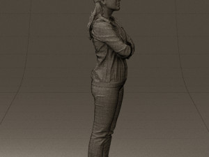woman in plaid tshirt 0608 Modèle 3D