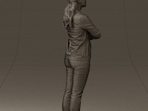 woman in plaid tshirt 0608 Modèle 3D